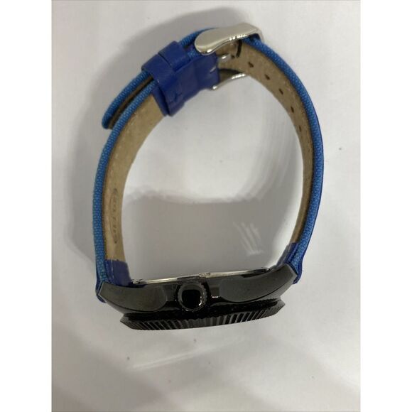 Fossil AM4591 Women's Blue Leather Analog Black Dial Quartz genuine Watch XX353 - Picture 8 of 12